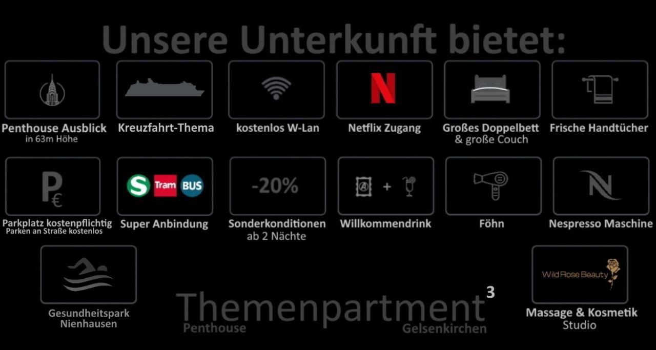 Themenpartment Himmel Und Mehr Penthouse Appartement Gelsenkirchen Buitenkant foto